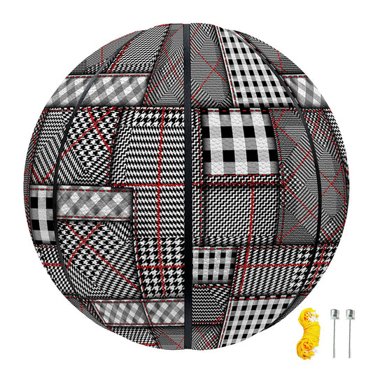 Glen Plaid Patchwork Pattern Print Basketball