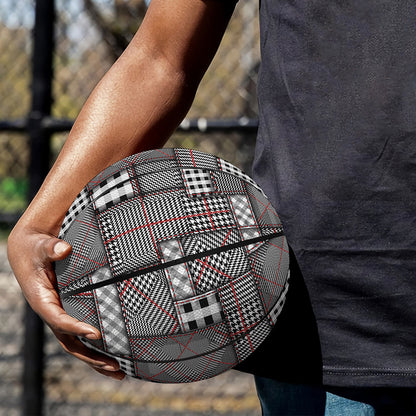 Glen Plaid Patchwork Pattern Print Basketball