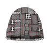 Glen Plaid Patchwork Pattern Print Beanie