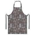 Glen Plaid Patchwork Pattern Print Bib Apron With Pocket
