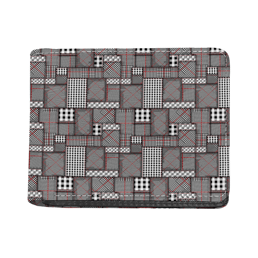 Glen Plaid Patchwork Pattern Print Bifold Wallet