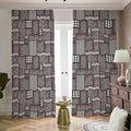 Glen Plaid Patchwork Pattern Print Dimout Pencil Pleat Curtains