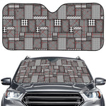 Glen Plaid Patchwork Pattern Print Car Windshield Sun Shade