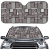 Glen Plaid Patchwork Pattern Print Car Windshield Sun Shade