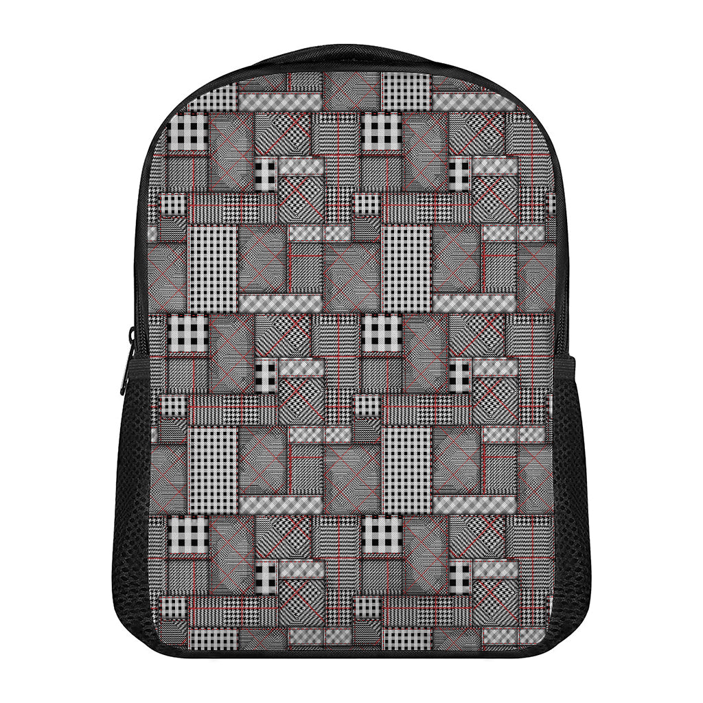 Glen Plaid Patchwork Pattern Print Casual Backpack