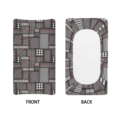 Glen Plaid Patchwork Pattern Print Changing Pad Cover