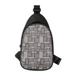 Glen Plaid Patchwork Pattern Print Chest Bag