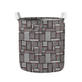 Glen Plaid Patchwork Pattern Print Collapsible Laundry Basket