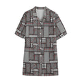Glen Plaid Patchwork Pattern Print Cotton Hawaiian Shirt