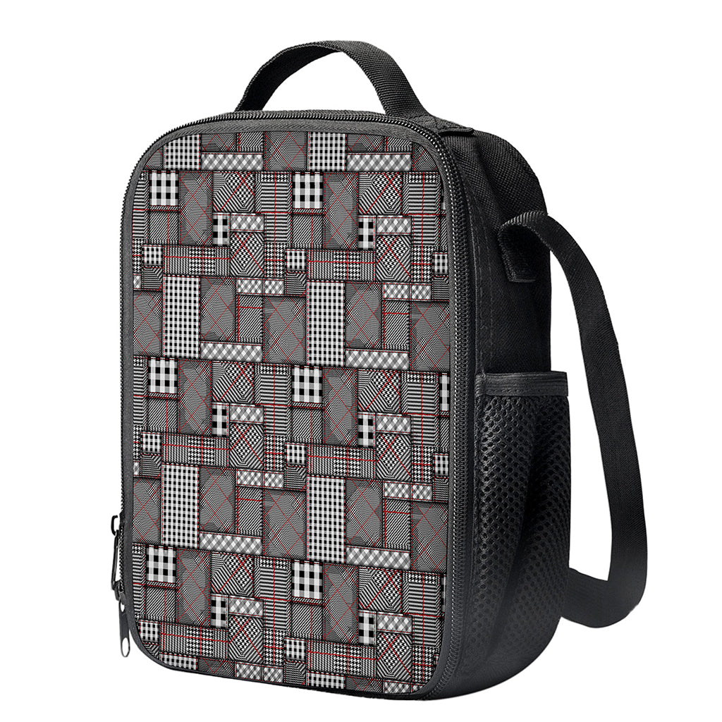 Glen Plaid Patchwork Pattern Print Crossbody Lunch Bag