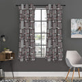 Glen Plaid Patchwork Pattern Print Grommet Curtain Panels