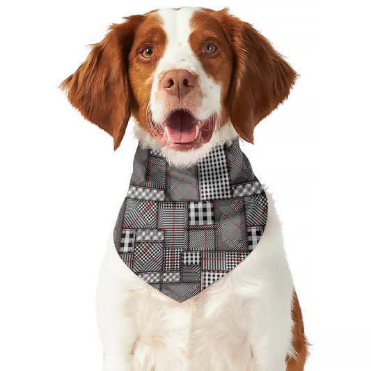 Glen Plaid Patchwork Pattern Print Dog Bandana