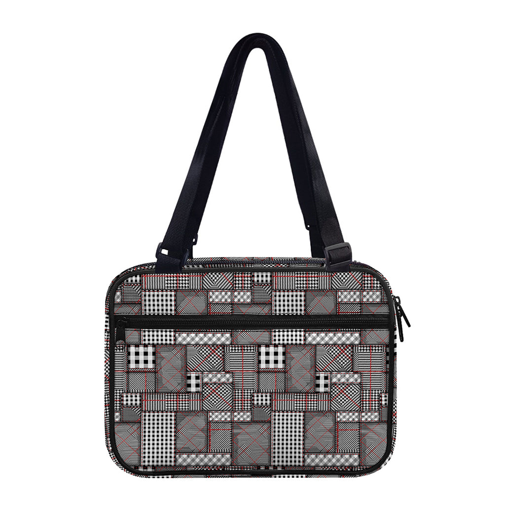 Glen Plaid Patchwork Pattern Print Double Strap Bible Bag