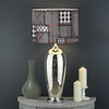 Glen Plaid Patchwork Pattern Print Drum Lamp Shade