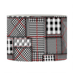 Glen Plaid Patchwork Pattern Print Drum Lamp Shade