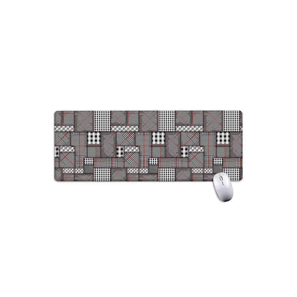 Glen Plaid Patchwork Pattern Print Extended Mouse Pad