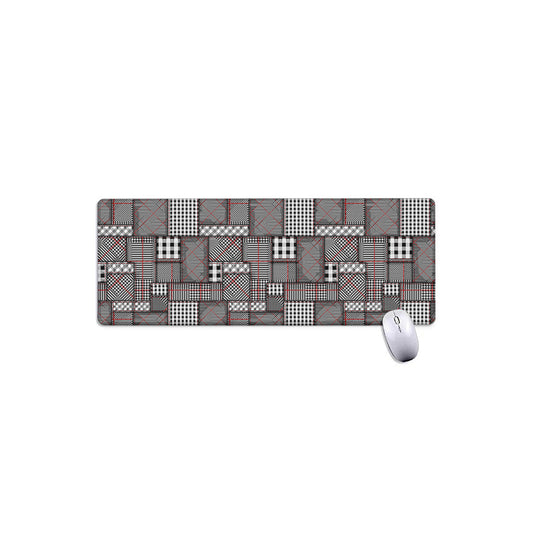 Glen Plaid Patchwork Pattern Print Extended Mouse Pad