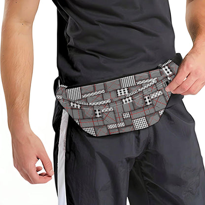 Glen Plaid Patchwork Pattern Print Fanny Pack