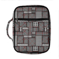 Glen Plaid Patchwork Pattern Print Front Pocket Bible Bag