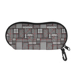 Glen Plaid Patchwork Pattern Print Glasses Case