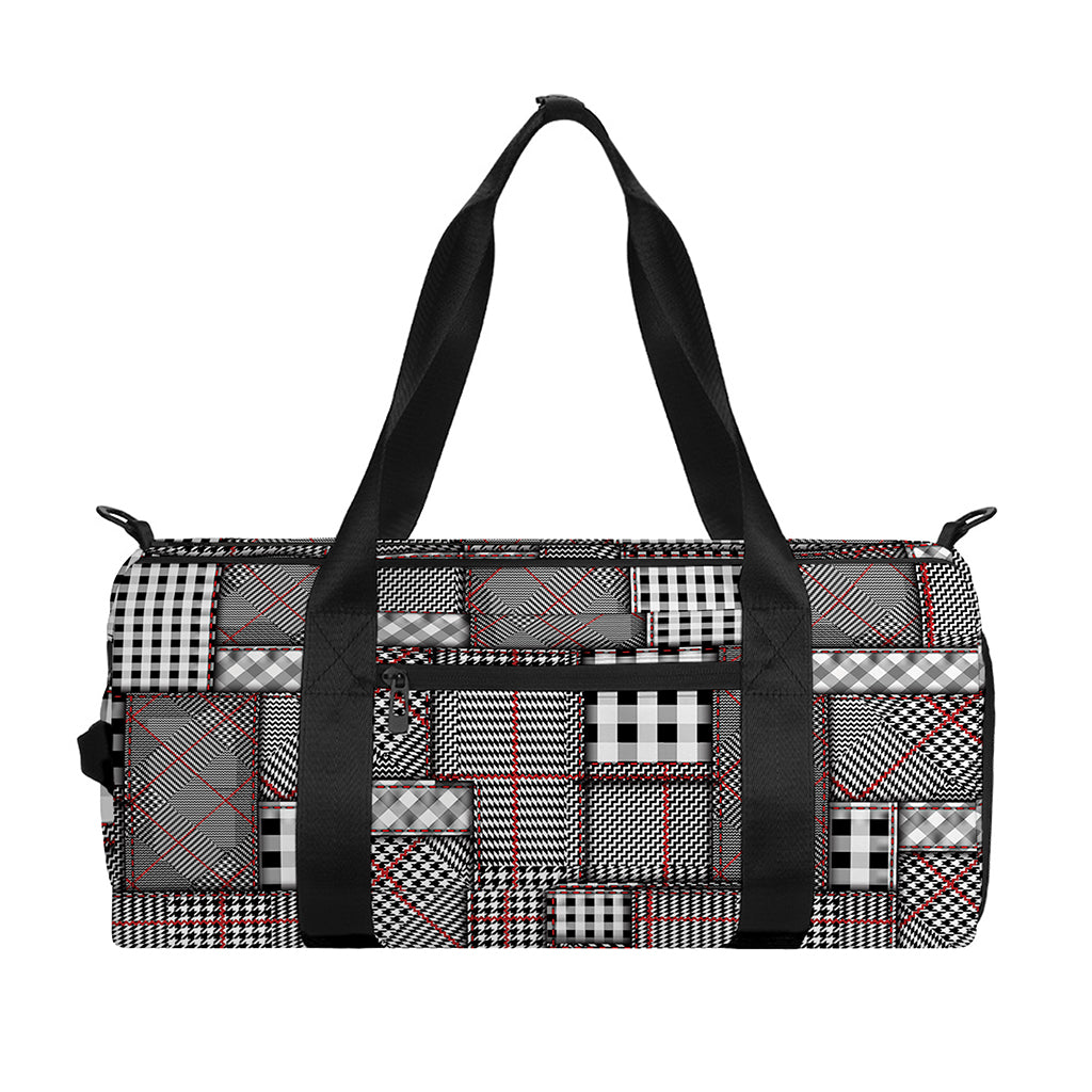 Glen Plaid Patchwork Pattern Print Gym Bag