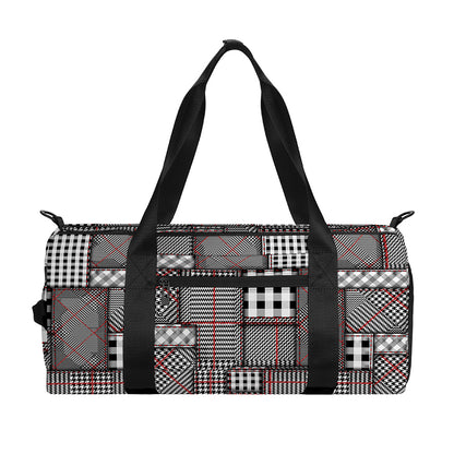Glen Plaid Patchwork Pattern Print Gym Bag