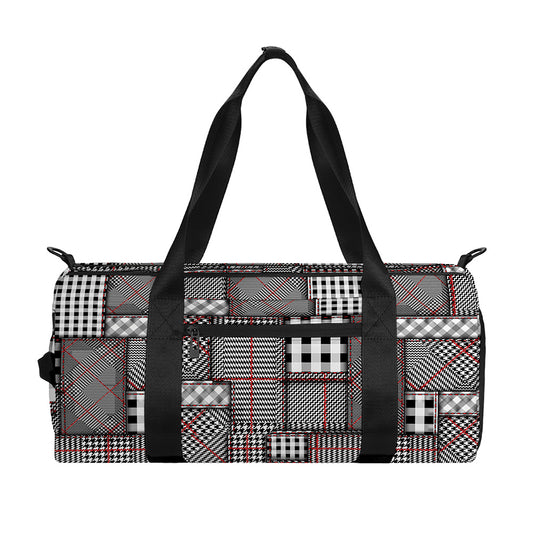 Glen Plaid Patchwork Pattern Print Gym Bag