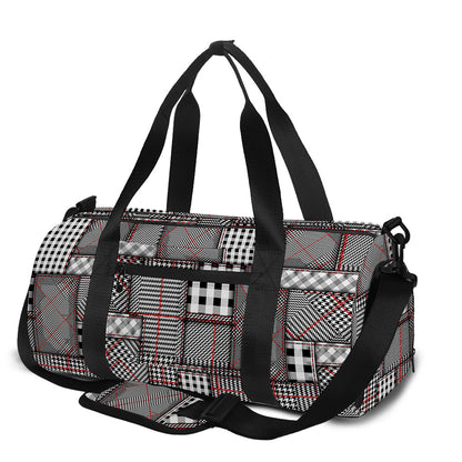 Glen Plaid Patchwork Pattern Print Gym Bag
