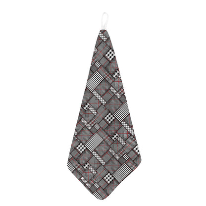 Glen Plaid Patchwork Pattern Print Hand Towel