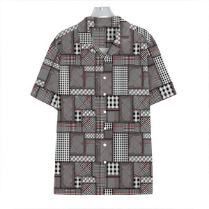 Glen Plaid Patchwork Pattern Print Hawaiian Shirt