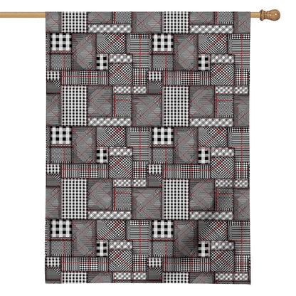 Glen Plaid Patchwork Pattern Print House Flag