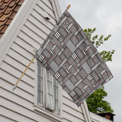 Glen Plaid Patchwork Pattern Print House Flag