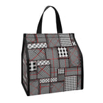 Glen Plaid Patchwork Pattern Print Insulated Lunch Tote