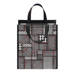 Glen Plaid Patchwork Pattern Print Insulated Lunch Tote