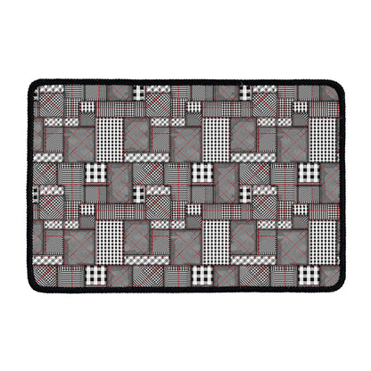 Glen Plaid Patchwork Pattern Print Kitchen Mat