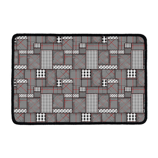 Glen Plaid Patchwork Pattern Print Kitchen Mat