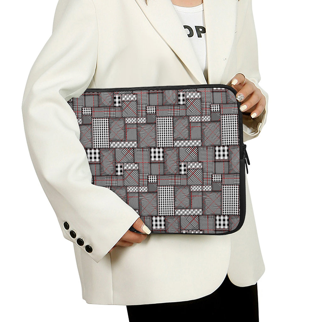 Glen Plaid Patchwork Pattern Print Laptop Sleeve
