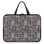 Glen Plaid Patchwork Pattern Print Laptop Sleeve With Handle