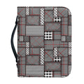 Glen Plaid Patchwork Pattern Print Leather Bible Cover