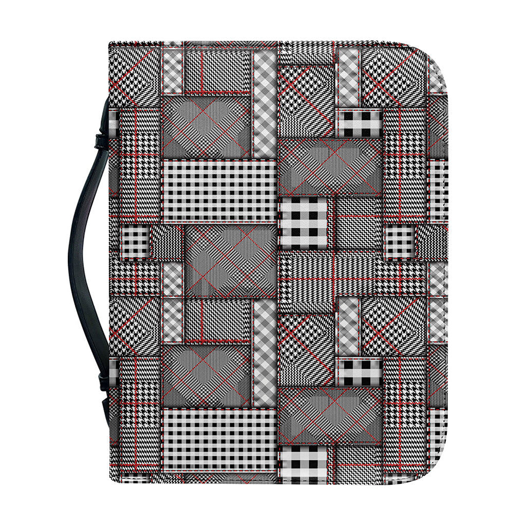 Glen Plaid Patchwork Pattern Print Leather Bible Cover