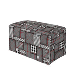 Glen Plaid Patchwork Pattern Print Leather Tissue Box Cover