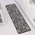 Glen Plaid Patchwork Pattern Print Long Kitchen Mat