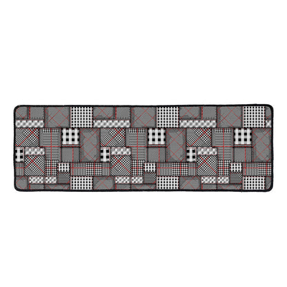 Glen Plaid Patchwork Pattern Print Long Kitchen Mat