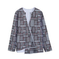 Glen Plaid Patchwork Pattern Print Long Sleeve Short Coat