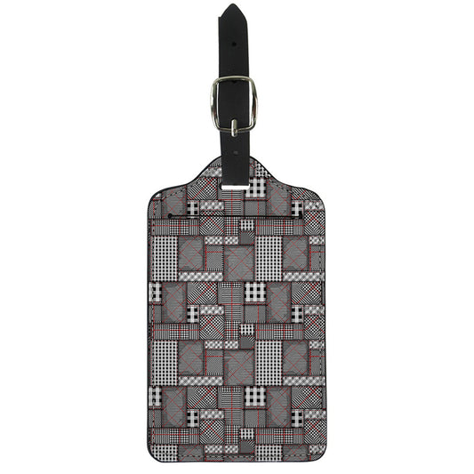 Glen Plaid Patchwork Pattern Print Luggage Tag