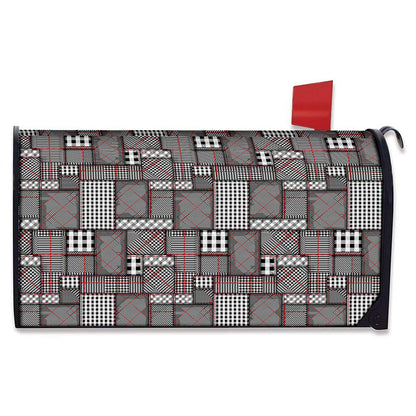Glen Plaid Patchwork Pattern Print Mailbox Cover