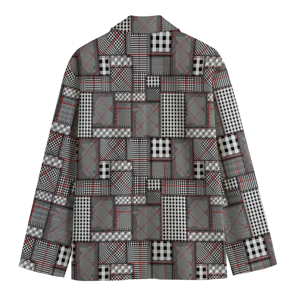Glen Plaid Patchwork Pattern Print Men's Blazer