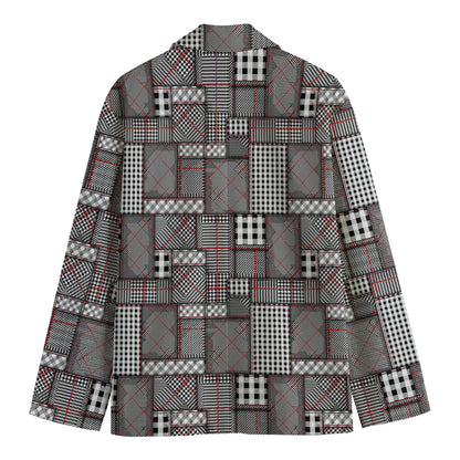 Glen Plaid Patchwork Pattern Print Men's Blazer