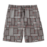 Glen Plaid Patchwork Pattern Print Men's Swim Trunks