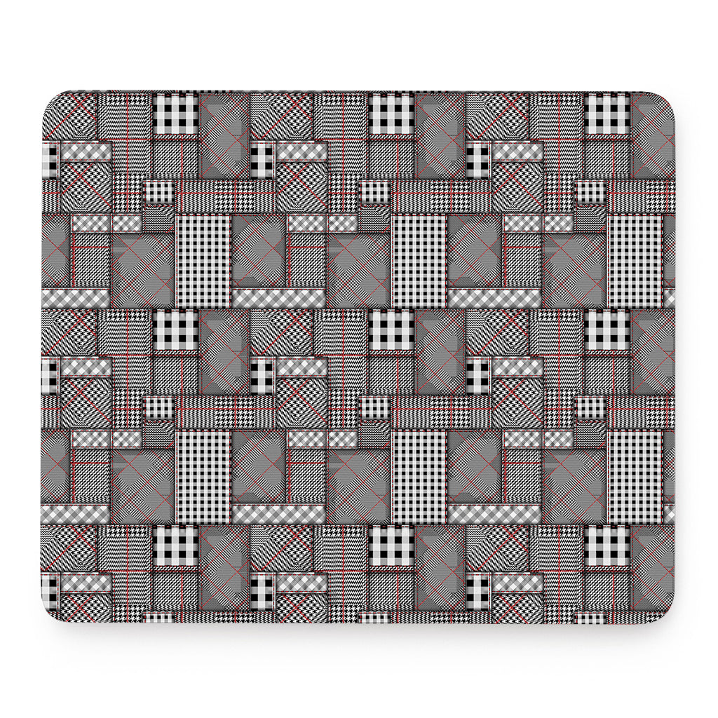 Glen Plaid Patchwork Pattern Print Mouse Pad